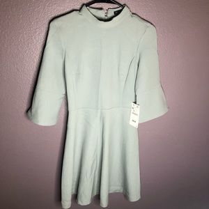 Zara Baby Blue Dress with Bell Sleeves XS